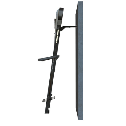 VersaClimber TS Magnetic – black climber wall-mount front view saving valuable floor space