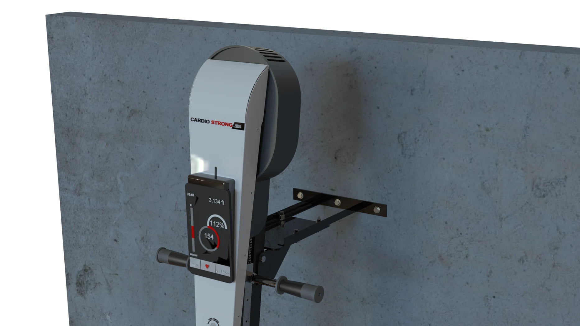 VersaClimber TS Magnetic – close-up of wall-mount hardware securely anchoring climber to support structure