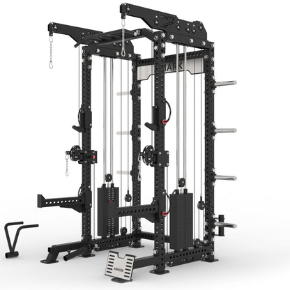 XMARK Commercial Half Rack Functional Trainer with Dual 220-Pound Stacks