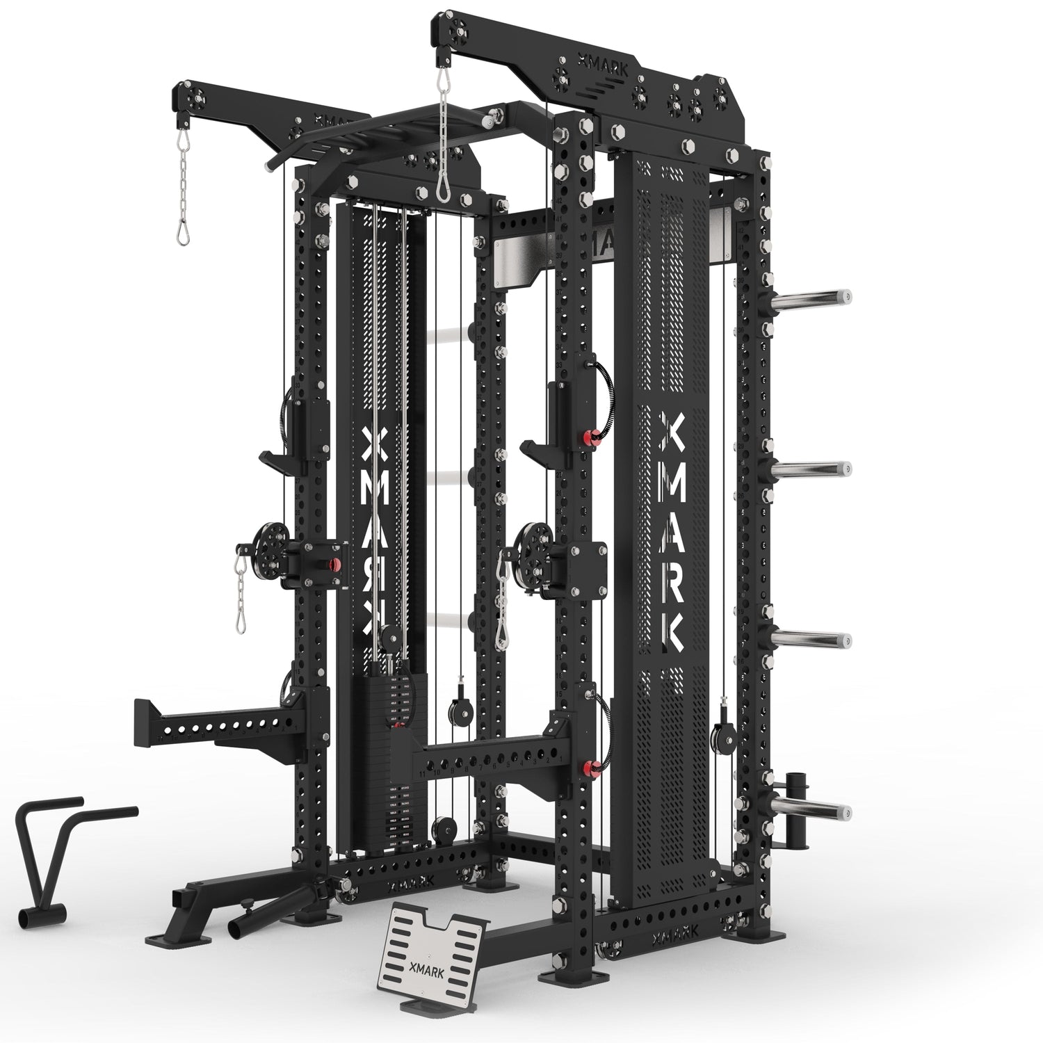 XMARK Commercial Half Rack Functional Trainer with Dual 220-Pound Stacks