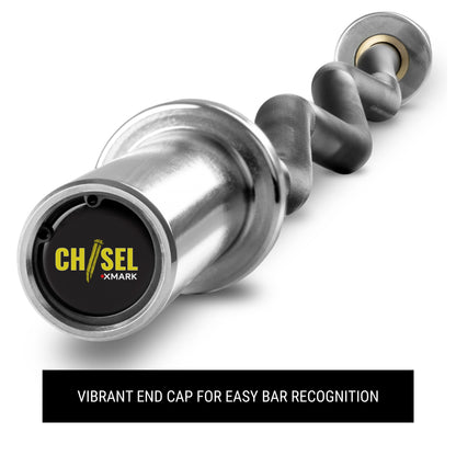 XMARK Chisel Olympic EZ Curl Barbell