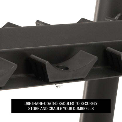 XMARK Commercial 2-Tier Dumbbell Rack with 10 Dumbbell Pairs