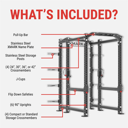 XMARK Viper Power Rack with Storage & Flip Down Safeties