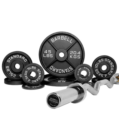 Barbell Standard Specialty Bar & Weight Set Bundle Builder