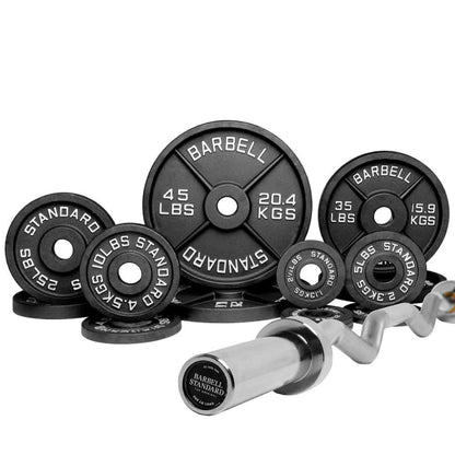 Barbell Standard Specialty Bar & Weight Set Bundle Builder