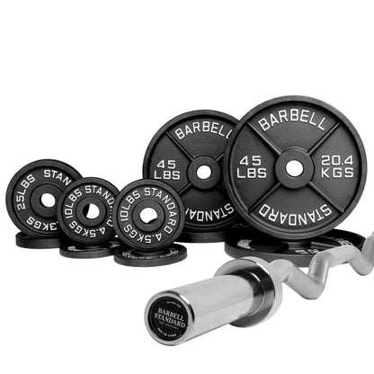 Barbell Standard Specialty Bar & Weight Set Bundle Builder