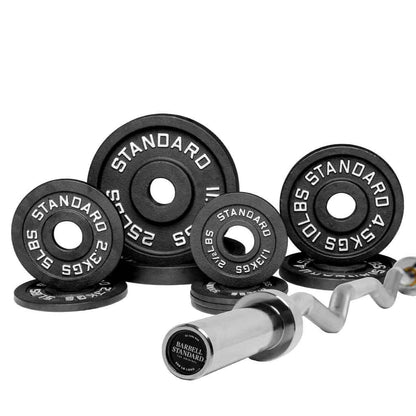 Barbell Standard Specialty Bar & Weight Set Bundle Builder
