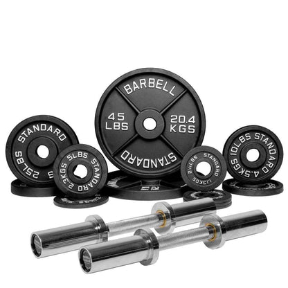 Barbell Standard Specialty Bar & Weight Set Bundle Builder
