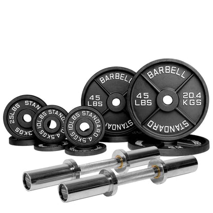 Barbell Standard Specialty Bar & Weight Set Bundle Builder