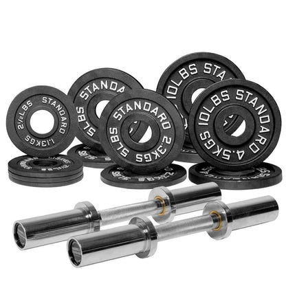 Barbell Standard Specialty Bar & Weight Set Bundle Builder