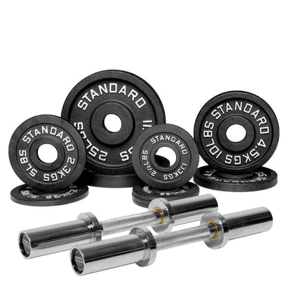 Barbell Standard Specialty Bar & Weight Set Bundle Builder