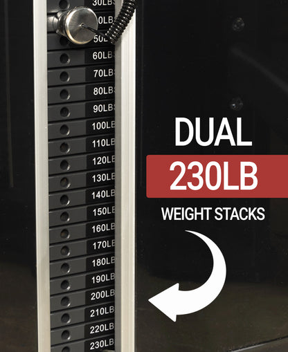 XMARK Functional Trainer with Dual 230 lb Weight Stacks