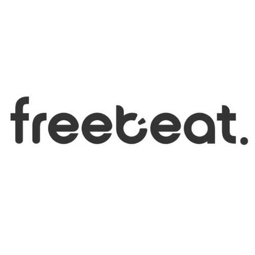 Logo of Freebeat, featuring the word 'freebeat' in a modern, bold font.