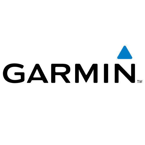 Garmin logo featuring the word 'GARMIN' in bold black letters with a blue triangle above the letter 'I'.