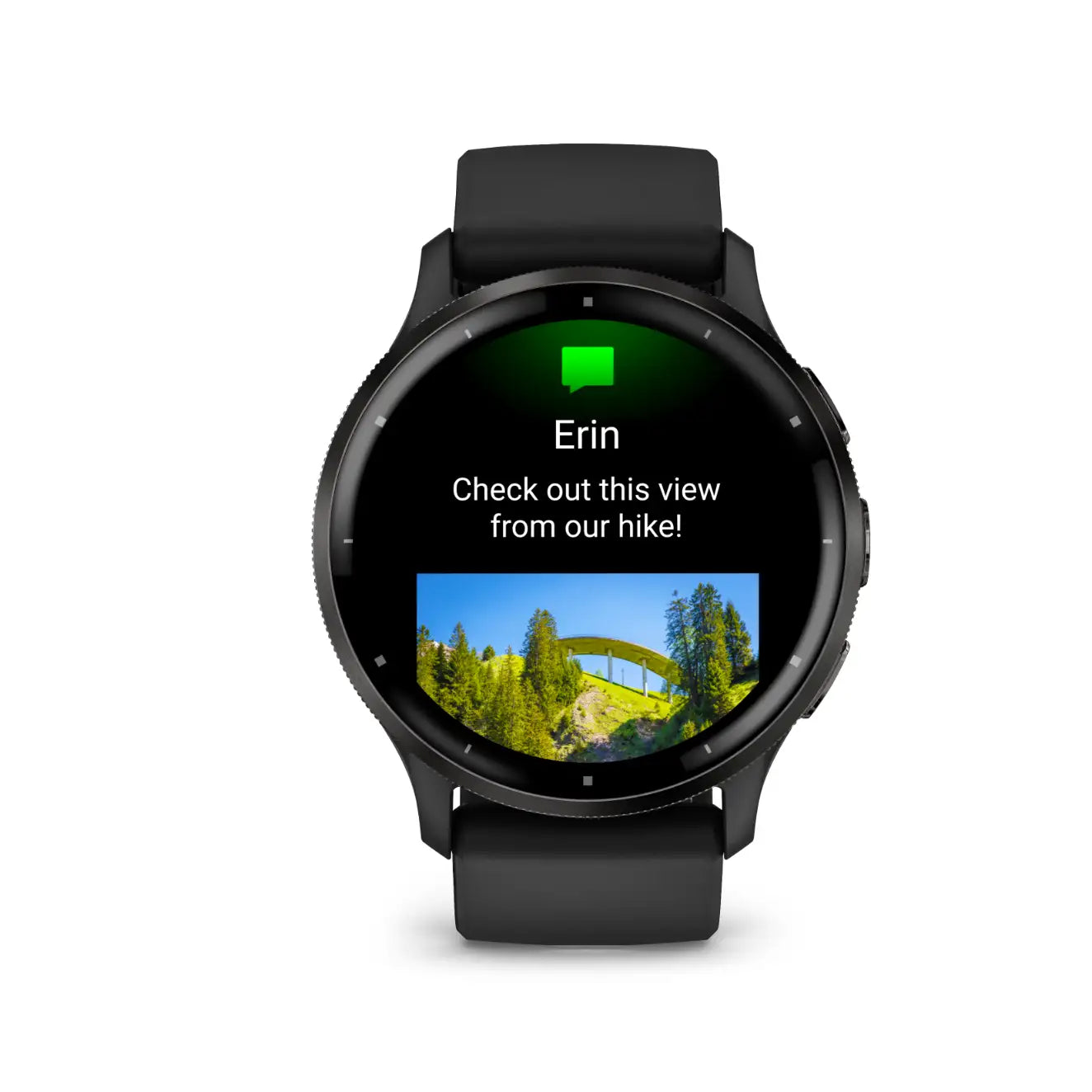 Garmin Venu 3 Slate/Black – rear sensor and charging contacts