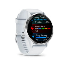 Garmin Venu 3 Whitestone – straight-on dial with health metrics