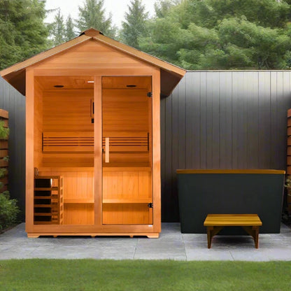 Golden Designs Arlberg 3-Person Traditional Outdoor Sauna GDI-8103-01