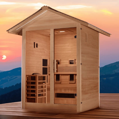 Golden Designs Carinthia 3-Person Hybrid Outdoor Sauna GDI-8123-01