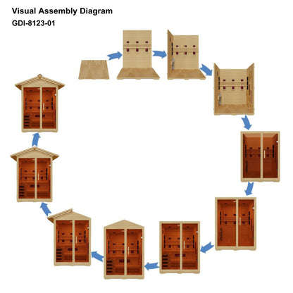 Golden Designs Carinthia 3-Person Hybrid Outdoor Sauna GDI-8123-01