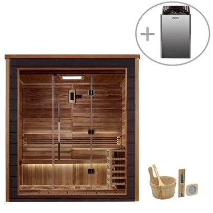 Golden Designs Drammen 3-Person Traditional Outdoor Sauna GDI-8203-01