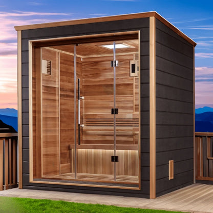 Golden Designs Drammen 3-Person Traditional Outdoor Sauna GDI-8203-01
