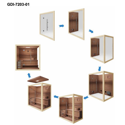 Golden Designs Forssa 3-Person Traditional Indoor Sauna GDI-7203-01