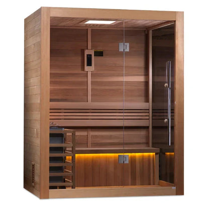 Golden Designs Hanko 3-Person Traditional Indoor Sauna GDI-7202-01
