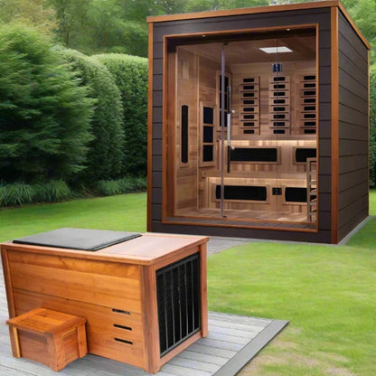 Golden Designs Karlstad 6-Person Hybrid Outdoor Sauna GDI-8226-01