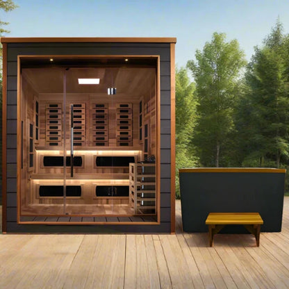 Golden Designs Karlstad 6-Person Hybrid Outdoor Sauna GDI-8226-01
