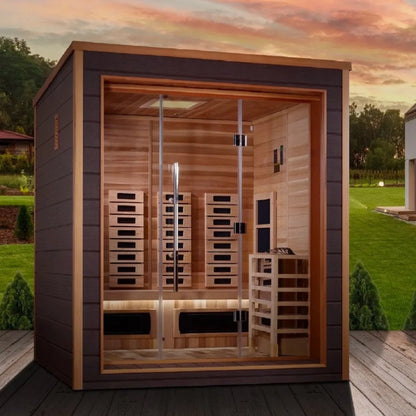 Golden Designs Karlstad 6-Person Hybrid Outdoor Sauna GDI-8226-01