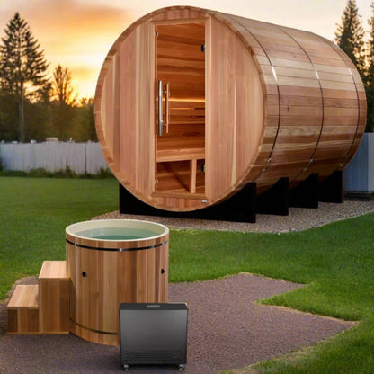 Golden Designs Klosters 6-Person Outdoor Barrel Sauna GDI-B006-01