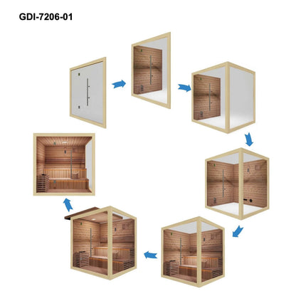 Golden Designs Kuusamo 6-Person Traditional Indoor Sauna GDI-7206-01