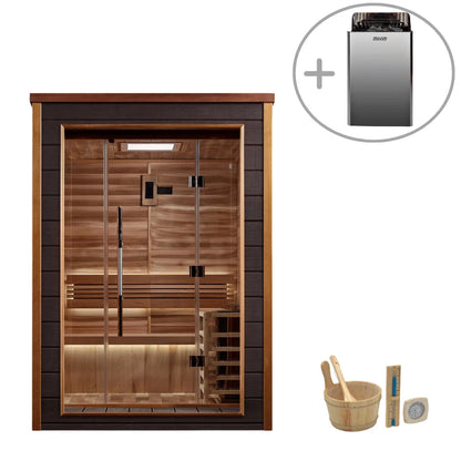 Golden Designs Narvik 2-Person Traditional Outdoor Sauna GDI-8202-01