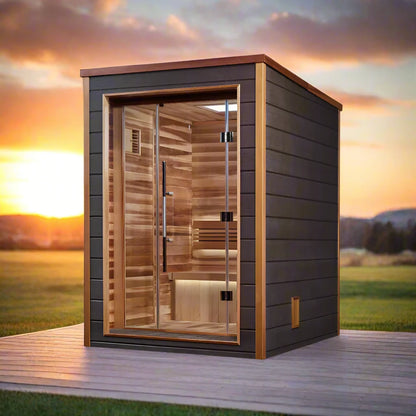 Golden Designs Narvik 2-Person Traditional Outdoor Sauna GDI-8202-01