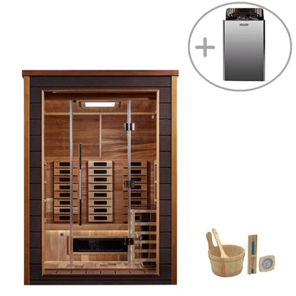 Golden Designs Nora 2-Person Hybrid Outdoor Sauna GDI-8222-01