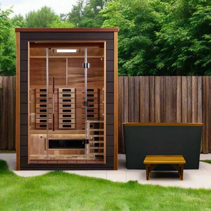 Golden Designs Nora 2-Person Hybrid Outdoor Sauna GDI-8222-01