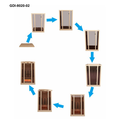 Golden Designs Reserve Edition 2-Person Full Spectrum Indoor Infrared Sauna GDI-8020-03