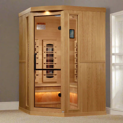 Golden Designs Reserve Edition 3-Person Corner Full Spectrum Indoor Infrared Sauna GDI-8035-03