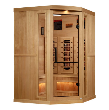 Golden Designs Reserve Edition 3-Person Corner Full Spectrum Indoor Infrared Sauna GDI-8035-03