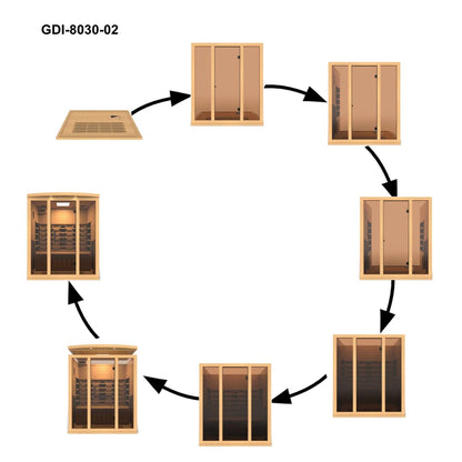 Golden Designs Reserve Edition 3-Person Full Spectrum Indoor Infrared Sauna GDI-8030-03