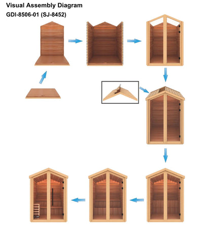 Golden Designs Savonlinna 3-Person Traditional Outdoor Sauna GDI-8503-01