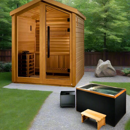 Golden Designs Savonlinna 3-Person Traditional Outdoor Sauna GDI-8503-01