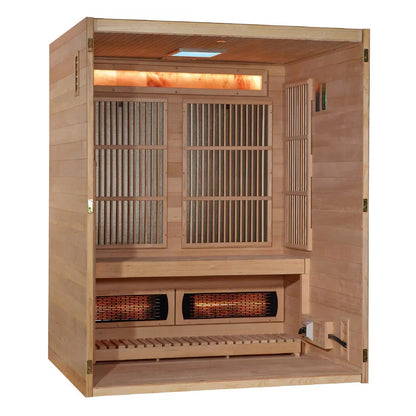 Golden Designs Soria 3-Person Hybrid Indoor Sauna GDI-8330-01