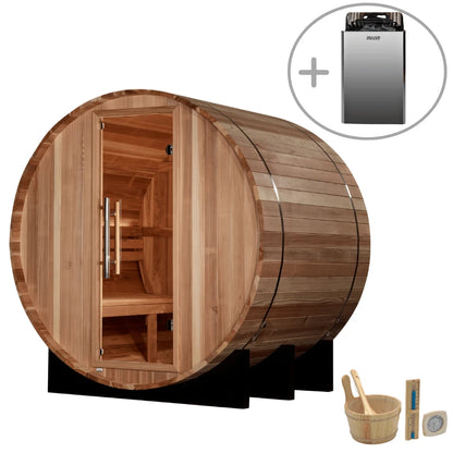 Golden Designs St. Moritz 2-4 Person Outdoor Barrel Sauna GDI-B002-01