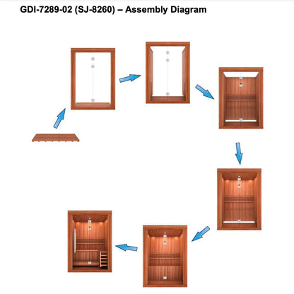 Golden Designs Sundsvall 2-Person Traditional Indoor Sauna GDI-7289-02