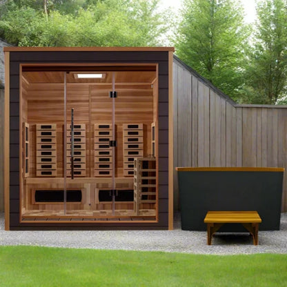 Golden Designs Visby 3-Person Hybrid Outdoor Sauna GDI-8223-01