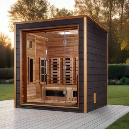 Golden Designs Visby 3-Person Hybrid Outdoor Sauna GDI-8223-01