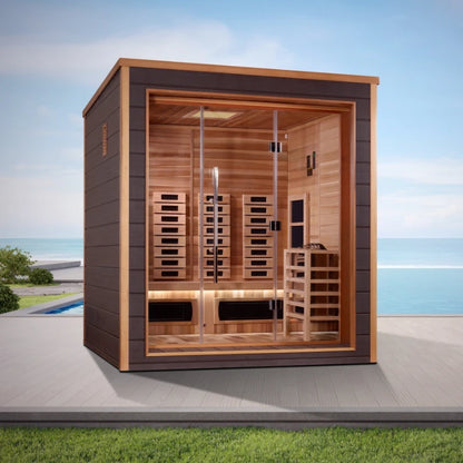 Golden Designs Visby 3-Person Hybrid Outdoor Sauna GDI-8223-01