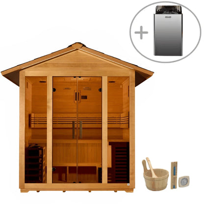 Golden Designs Vorarlberg 5-Person Traditional Outdoor Sauna GDI-8105-01
