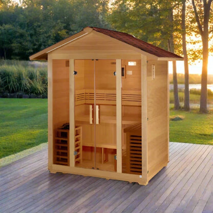 Golden Designs Vorarlberg 5-Person Traditional Outdoor Sauna GDI-8105-01